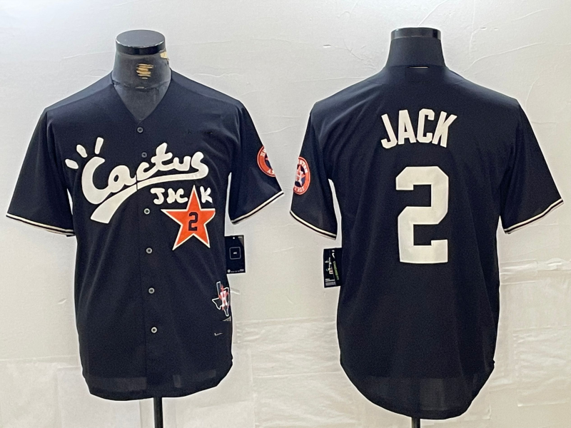 Houston Astros #2 Alex Bregman Black Cactus Jack Vapor Premier Stitched Baseball Jersey