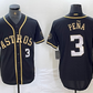 Houston Astros #3 Jeremy Pena Black Gold Player Number Cool Base Baseball Jerseys