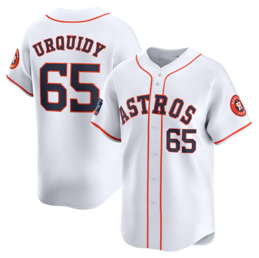 Houston Astros #65 Jose Urquidy 2024 World Tour Mexico City Series Home Limited Player Jersey - White Baseball Jerseys