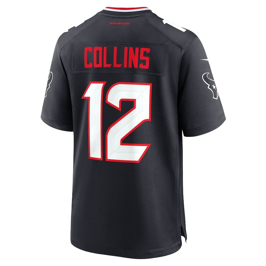 H.Texans #12 Nico Collins Game Jersey - Navy American Football Jerseys