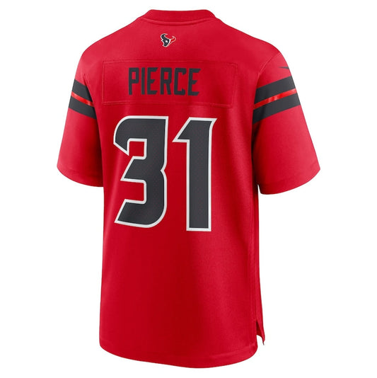 H.Texans #31 Dameon Pierce Alternate Game Jersey - Red American Football Jerseys