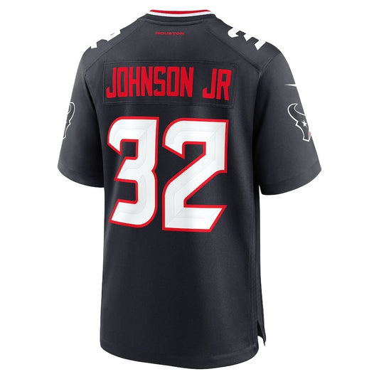 H.Texans #32 Lonnie Johnson Jr. Team Game Jersey - Navy American Football Jerseys