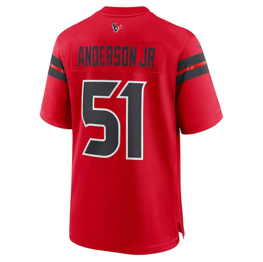 H.Texans #51 Will Anderson Jr. Alternate Game Jersey - Red American Football Jerseys