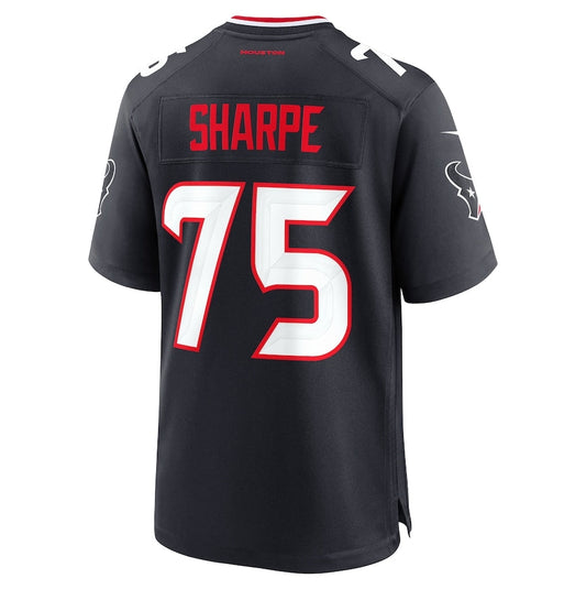 H.Texans #75 David Sharpe Team Game Jersey - Navy American Football Jerseys