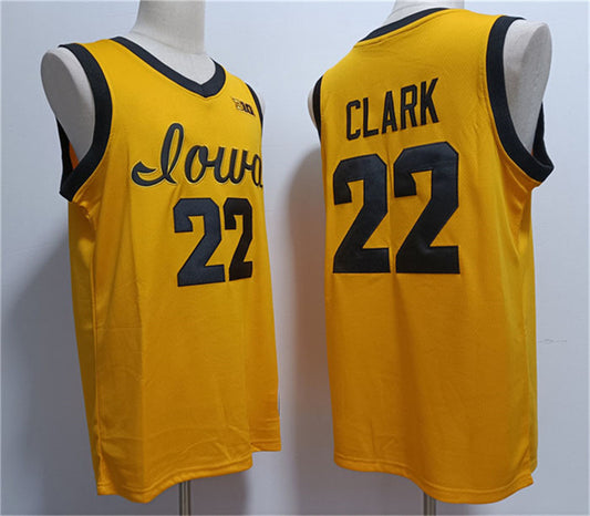 I.Hawkeyes #22 Caitlin Clark Yellow Stitched Jersey College Jerseys