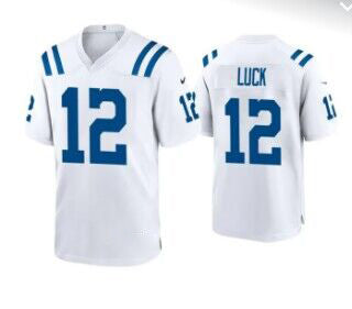 IN.Colts #12 Andrew Luck White Game Jersey Stitched American Football Jerseys