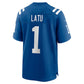 IN.Colts #1 Laiatu Latu 2024 Draft First Round Pick Player Game Jersey - Royal American Football Jerseys