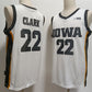 I.Hawkeyes #22 Caitlin Clark White Stitched Football Jersey American College Jerseys