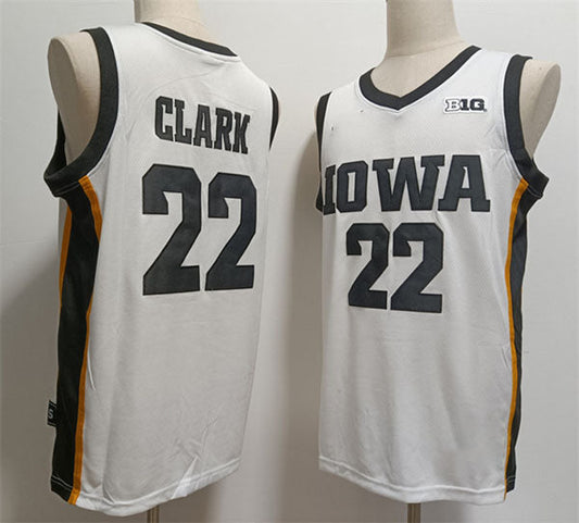 I.Hawkeyes #22 Caitlin Clark White Stitched Football Jersey American College Jerseys