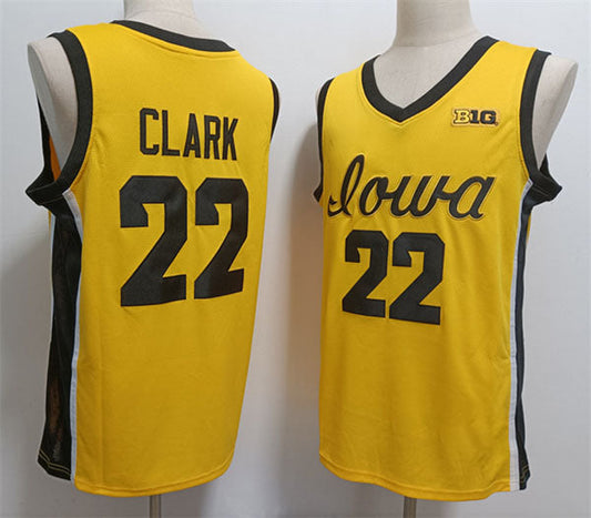 I.Hawkeyes #22 Caitlin Clark Yellow Stitched Jersey American College Jerseys
