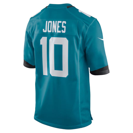 J.Jaguars #10 Mac Jones Alternate Game Jersey - Teal American Football Jersey