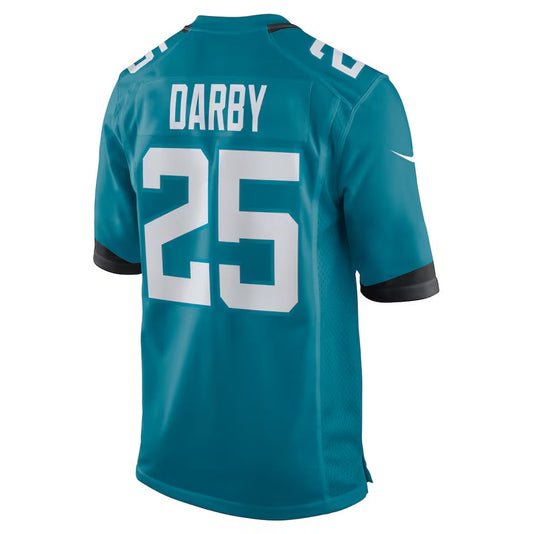 J.Jaguars #25 Ronald Darby Alternate Game Jersey - Teal American Football Jersey