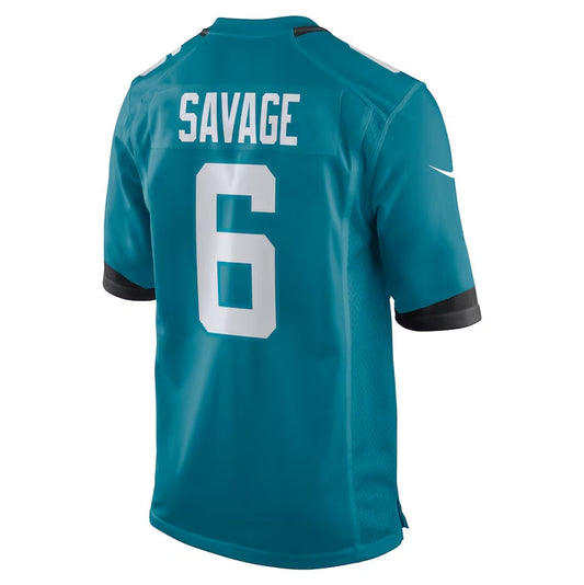 J.Jaguars #6 Darnell Savage Alternate Game Jersey - Teal American Football Jersey