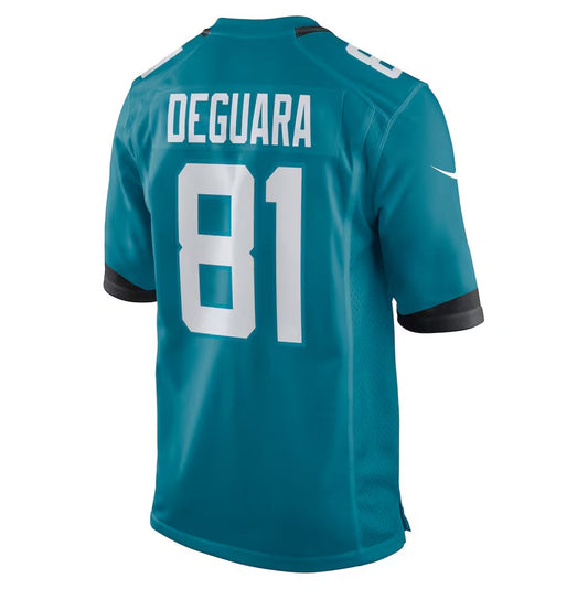 J.Jaguars #81 Josiah Deguara Alternate Game Jersey - Teal American Football Jersey