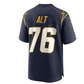 LA.Chargers #76 Joe Alt Joe Alt 2024 Draft First Round Pick Player Game Jersey - Navy American Football Jerseys