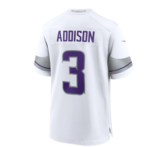 MN.Vikings #3 Jordan Addison Alternate Game Player Jersey - White American Football Jerseys