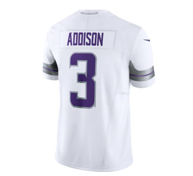 MN.Vikings #3 Jordan Addison Alternate Vapor F.U.S.E. Limited Jersey - White American Football Jerseys