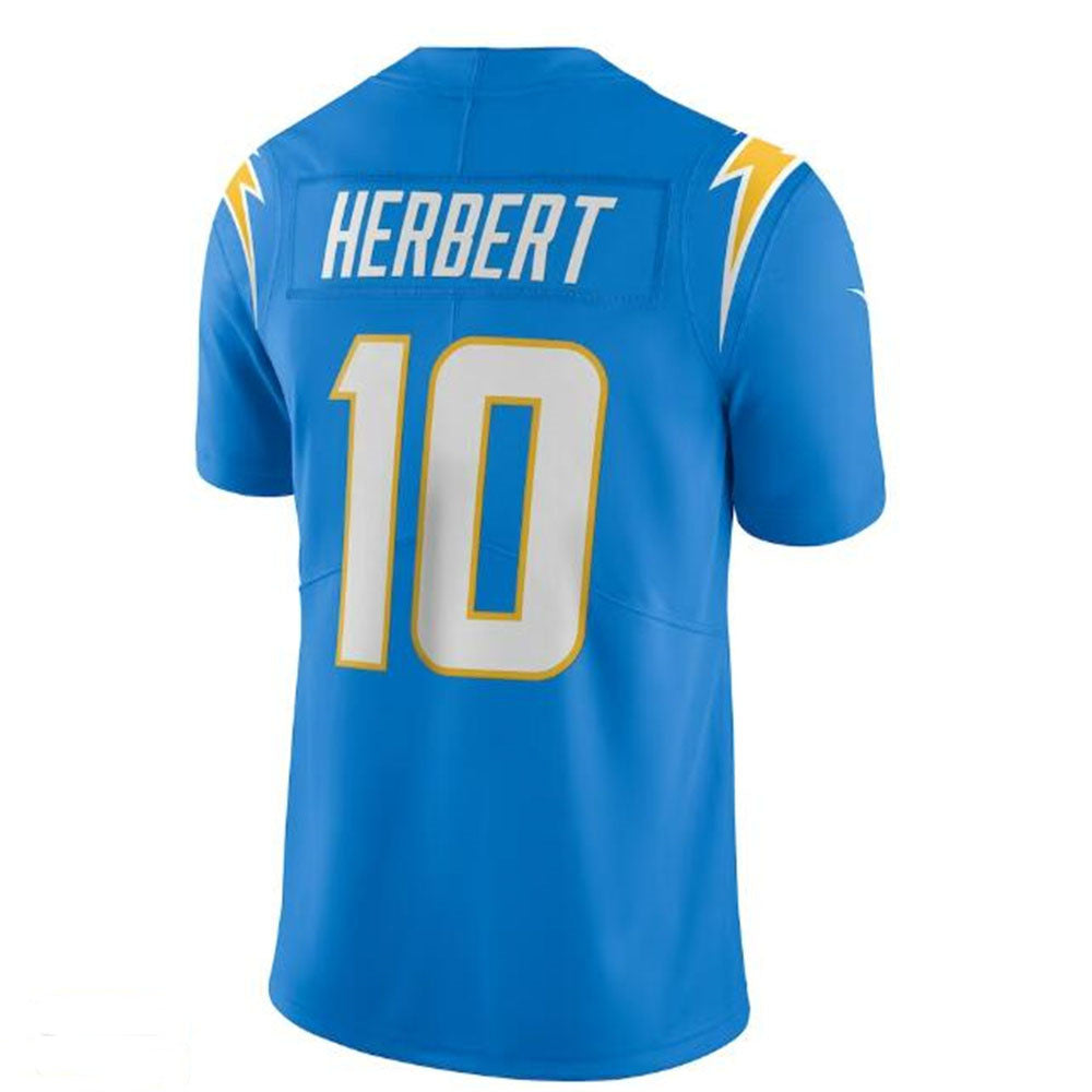 LA.Chargers #10 Justin Herbert Vapor Limited Jersey - Powder Blue Stitched American Football Jerseys