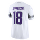 MN.Vikings #18 Justin Jefferson Alternate Vapor F.U.S.E. Limited Jersey - White American Football Jerseys