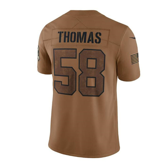 KC.Chiefs #58 Derrick Thomas Brown 2023 Salute To Service Retired Player Limited Jersey Stitched American Football Jerseys