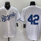 Kansas City Royals #42 Jackie Robinson White Cool Base Stitched Baseball Jersey