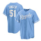 Kansas City Royals #51 Brady Singer Light Blue Stitched Baseball Jersey