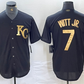 Kansas City Royals #7 Bobby Witt Jr Black Gold Cool Base Stitched Baseball Jerseys