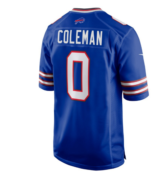 B.Bills #0 Keon Coleman 2024 Draft Player Game Jersey - Royal American Football Jerseys