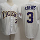 L.Tigers #3 ylan Crews White 2023 Stitched Baseball Jersey American College Jerseys