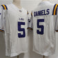 L.Tigers #5 Jayden Daniels White Stitched Jersey American College Jerseys