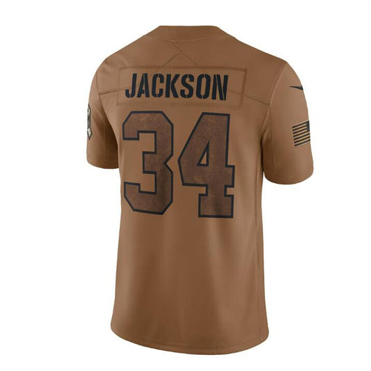 LV.Raiders #34 Bo Jackson Brown 2023 Salute To Service Retired Player Limited Jersey Stitched American Football Jerseys