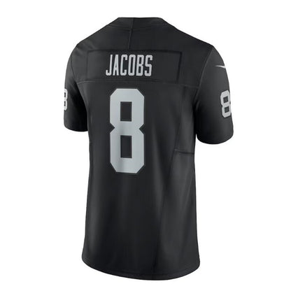 LV. Raiders #8 Josh Jacobs  Black Legend Jersey Stitched American Football Jerseys