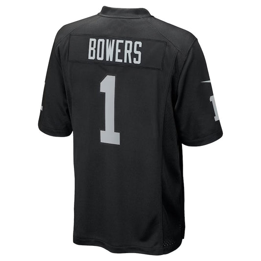 LV.Raiders #1 Brock Bowers 2024 Draft First Round Pick Player Game Jersey - Black American Football Jerseys