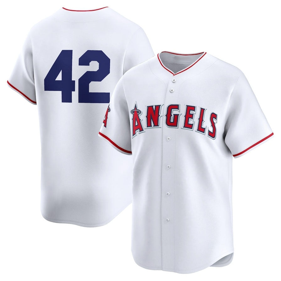 Los Angeles Angels 2024 #42 Jackie Robinson Day Home Limited Jersey – White Stitches Baseball Jerseys