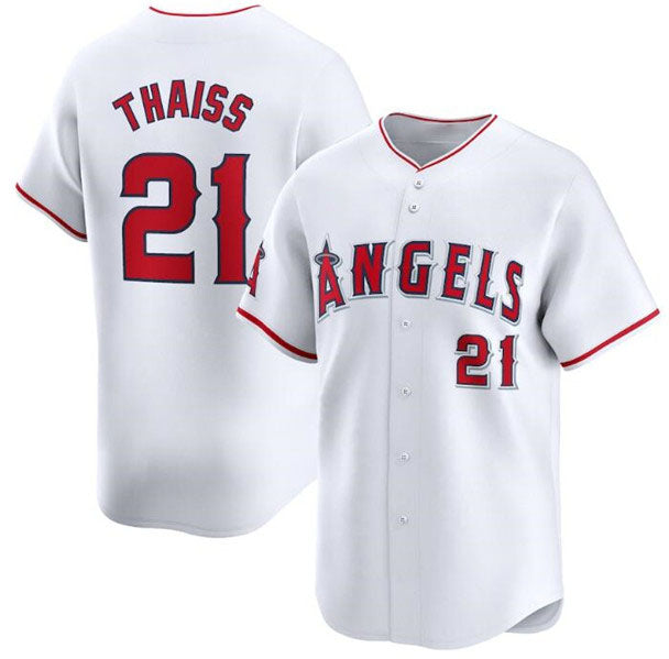 Los Angeles Angels #21 Matt Thaisse White Home Limited Baseball Stitched Jersey