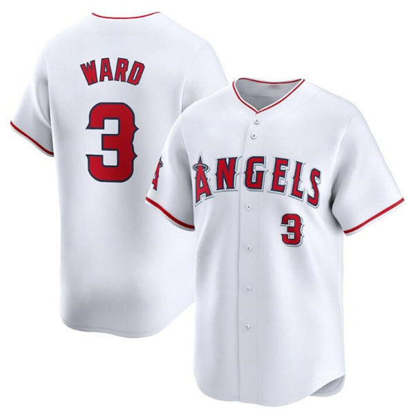 Los Angeles Angels #3 Taylor Ward White Home Limited Baseball Stitched Jersey