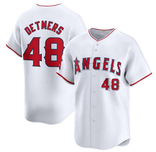 Los Angeles Angels #48 Reid Detmers White Home Limited Stitched Baseball Jersey