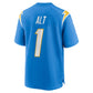 LA.Chargers #1 Joe Alt 2024 Draft First Round Pick Player Game Jersey - Powder Blue American Football Jerseys