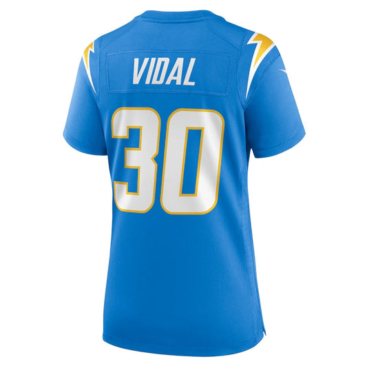LA.Chargers #30 Kimani Vidal Game Jersey - Powder Blue American Football Jerseys