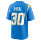LA.Chargers #30 Kimani Vidal Team Game Jersey - Powder Blue American Football Jerseys