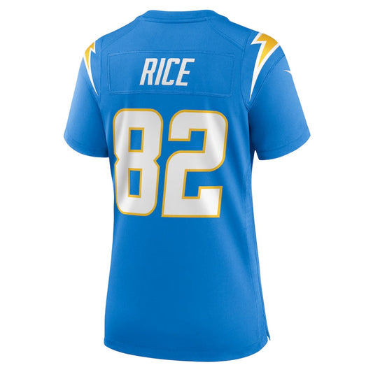 LA.Chargers #82 Brenden Rice Game Jersey - Powder Blue American Football Jerseys