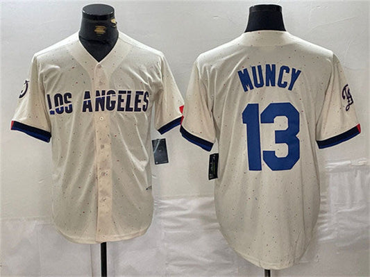 Los Angeles Dodgers #13 Max Muncy Cream Stitched Baseball Jersey