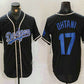 Los Angeles Dodgers #17 Shohei Ohtani Black Cool Base With Patch Stitched Baseball Jersey