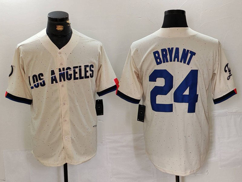 Los Angeles Dodgers #24 Kobe Bryant Cream 2024 City Connect Limited Stitched Baseball Jerseys