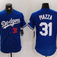 Los Angeles Dodgers #31 Mike Piazza Number Blue Flex Base Stitched Baseball Jersey