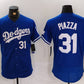 Los Angeles Dodgers #31 Mike Piazza Number Blue Flex Base Stitched Baseball Jerseys