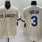 Los Angeles Dodgers #3 Chris Taylor Cream Stitched Baseball Jersey