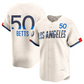 Los Angeles Dodgers #50 Mookie Betts Cream 2024 City Connect Limited Player Baseball Jerseys