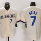 Los Angeles Dodgers #7 Julio Urias Number Cream 2024 City Connect Limited Stitched Baseball Jerseys