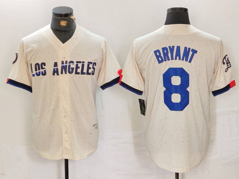 Los Angeles Dodgers #8 Kobe Bryant Cream 2024 City Connect Limited Stitched Baseball Jersey